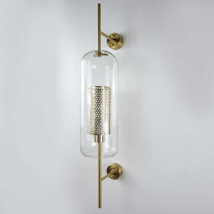 Настенный светильник CATCH WALL cylinder L78 brass ImperiumLoft