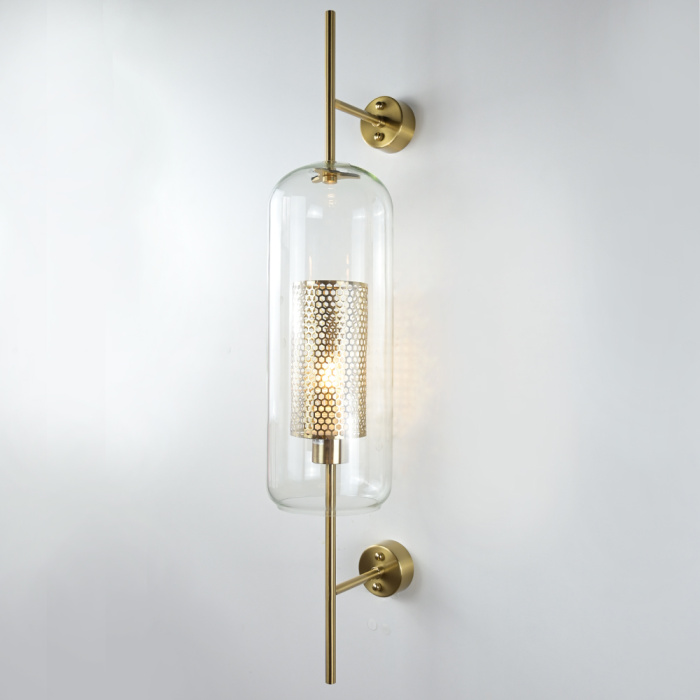 Настенный светильник CATCH WALL cylinder L78 brass ImperiumLoft