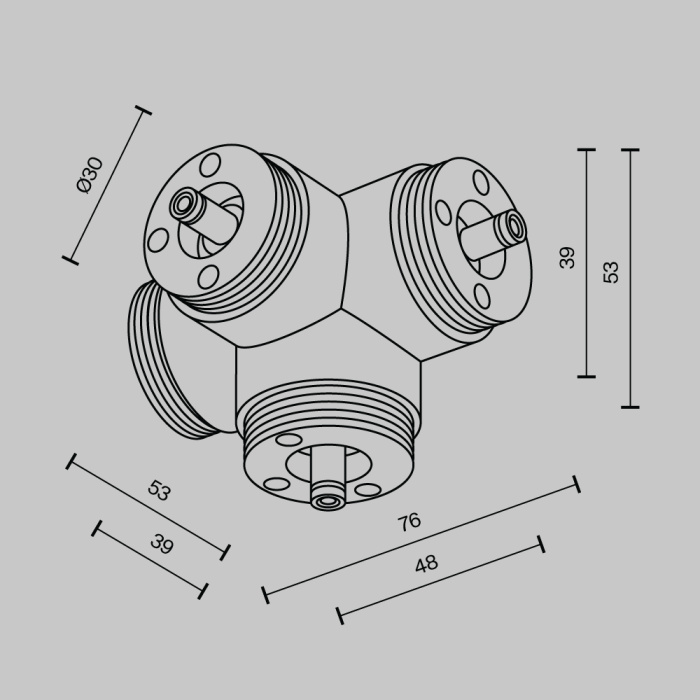 Х-образный вертикальный коннектор Maytoni CA019L4C-B