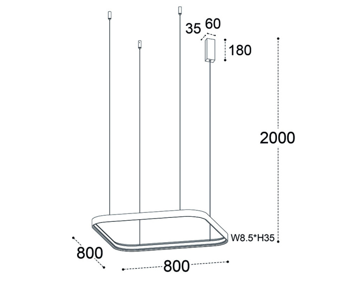 Светильник подвесной Italline IT013-6024 gold 3000K