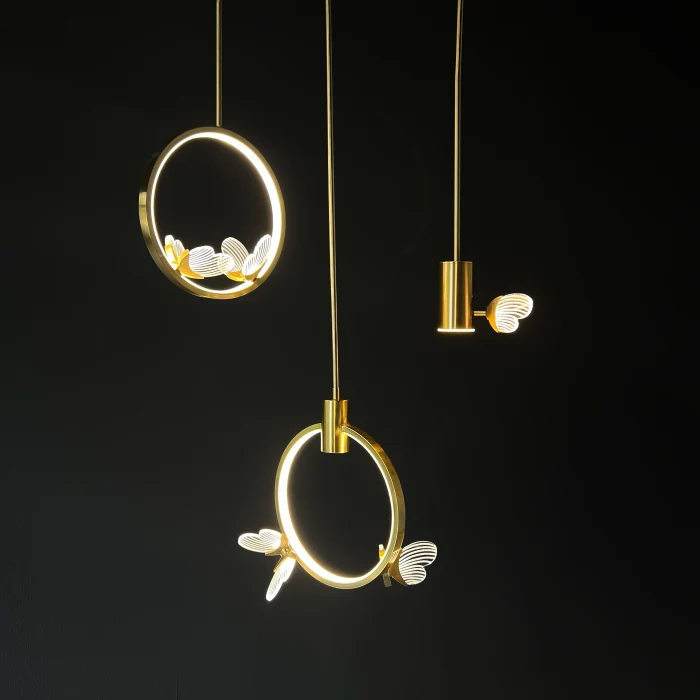 Подвесной светильник BABETTA RING 1 L280 brass 4000К ImperiumLoft