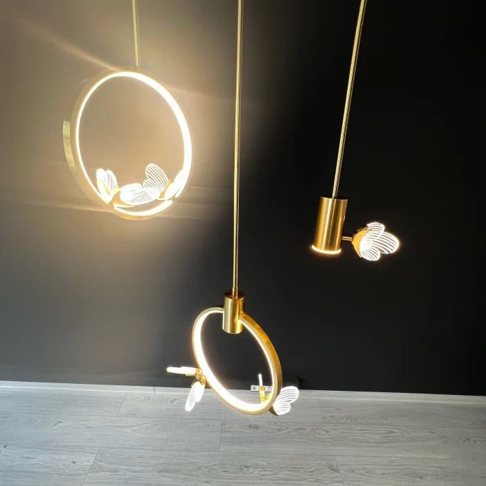 Подвесной светильник BABETTA RING 1 L280 brass 4000К ImperiumLoft