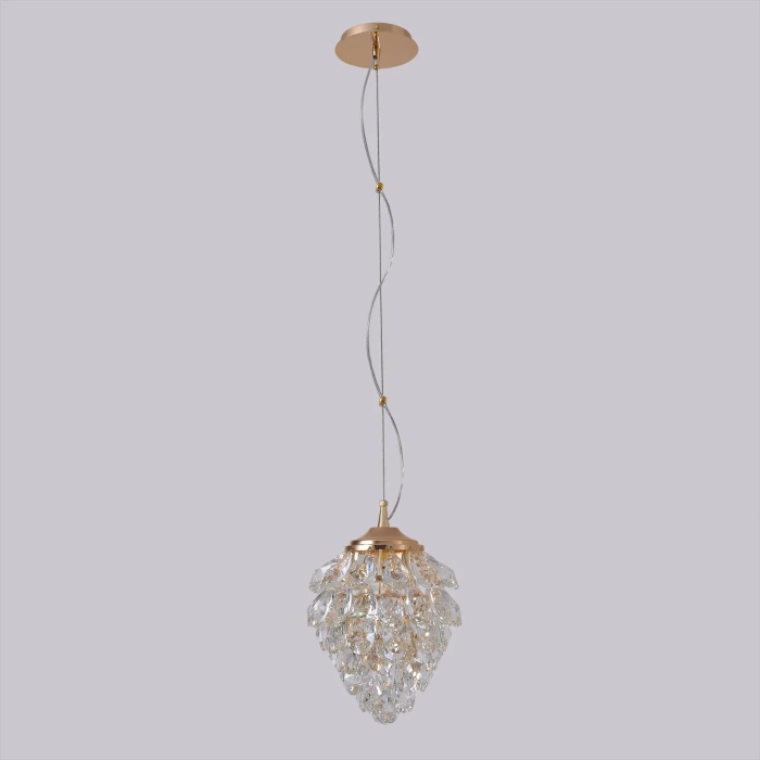 Светильник подвесной Crystal Lux CHARME SP2 GOLD/TRANSPARENT