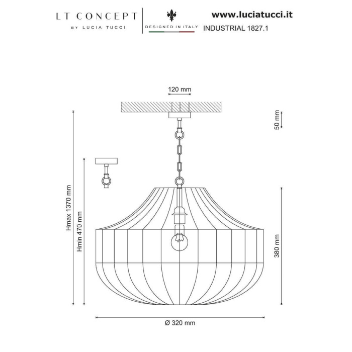 Люстра подвесная Lucia Tucci INDUSTRIAL 1827.1