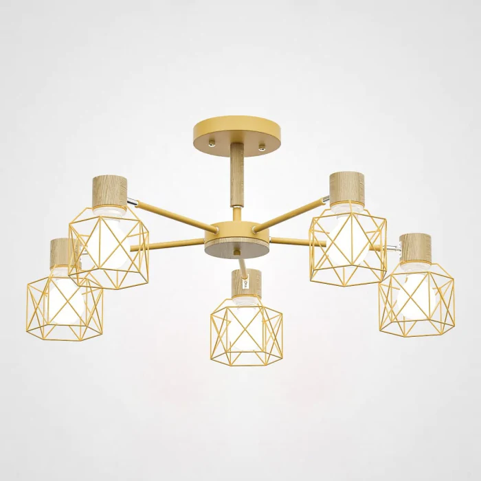Потолочная люстра CORF B3 Yellow 5 lamps ImperiumLoft