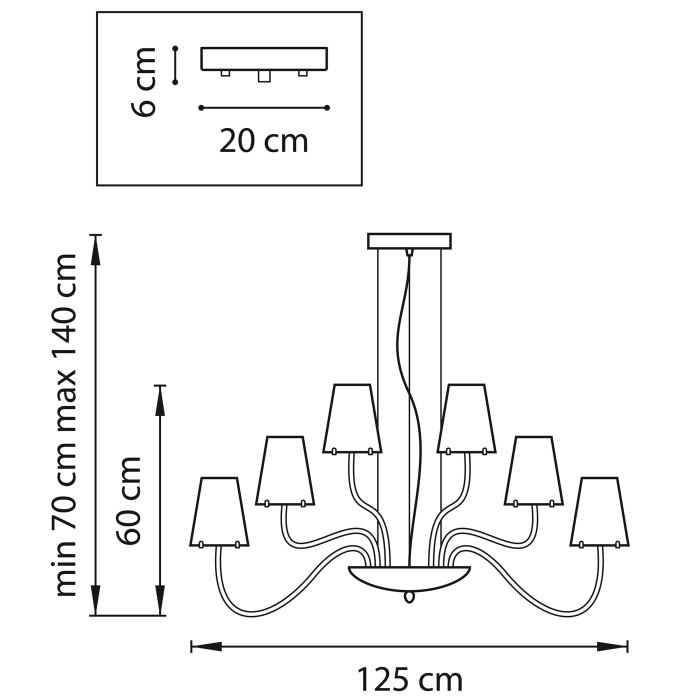 Подвесная люстра DIAFANO LIGHTSTAR 758212