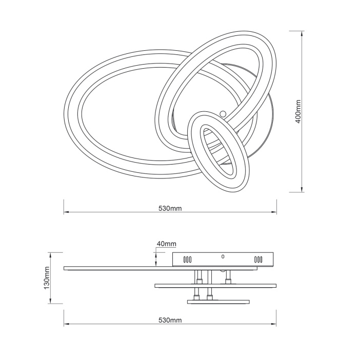 Потолочный светильник VOLUME ESCADA 10241/3LED