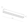 Магнитный трековый светильник Черный LED 1*12W 3000K 710Lm Ra>90 36° IP20 L230xW26xH24 ST673.436.12