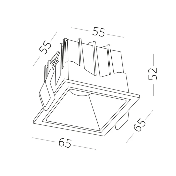 Светильник встраиваемый Белый LED 1*10W 60° IP20 L65xW65xH52 85-265V В комплекте ST757.448.10S