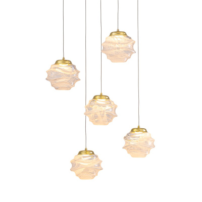 Подвесной светильник Delight Collection MD25030003 MD25030003-5A gold/clear