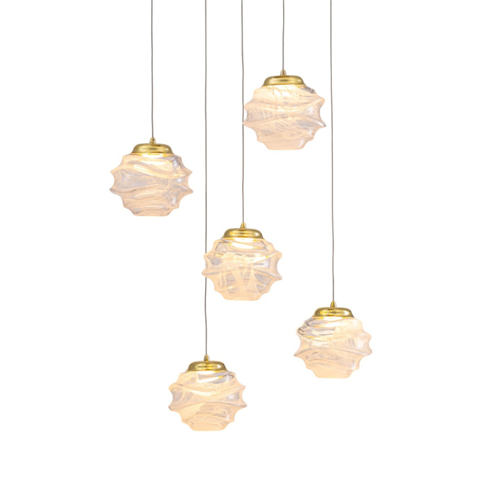 Подвесной светильник Delight Collection MD25030003 MD25030003-5A gold/clear