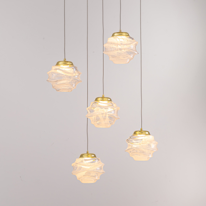 Подвесной светильник Delight Collection MD25030003 MD25030003-5A gold/clear