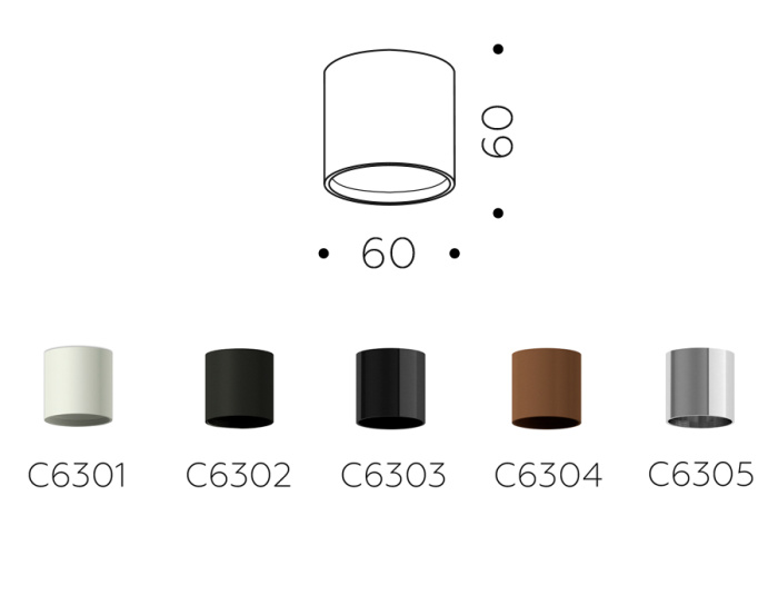 Корпус светильника накладной для насадок D60mm Ambrella light C6301