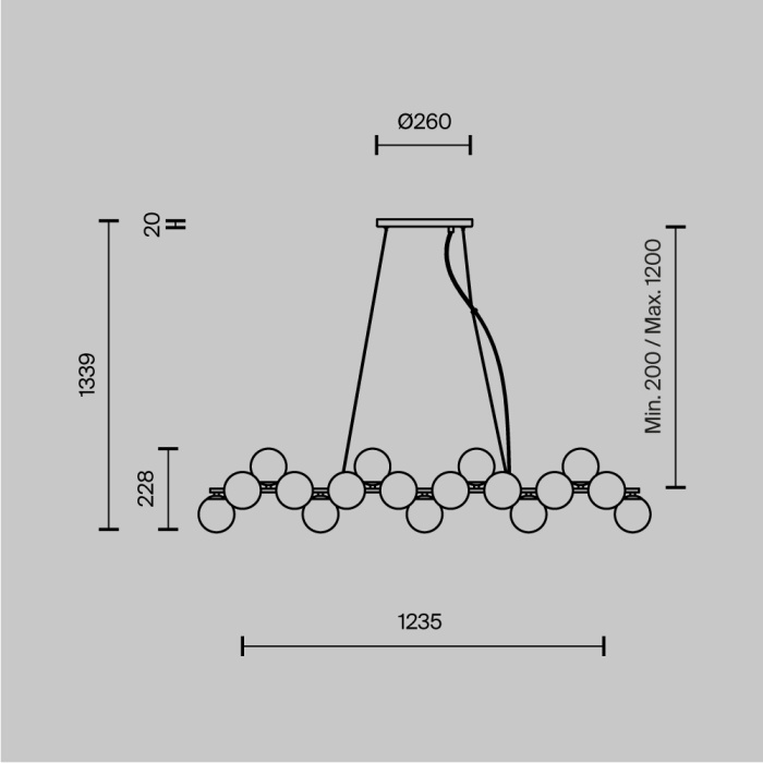 Подвесной светильник Maytoni Dallas MOD547PL-25B
