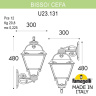 Уличный настенный светильник Fumagalli BISSO/CEFA DN U23.131.000.BYE27DN