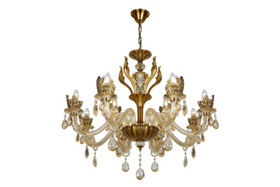 Подвесная люстра iLamp Asia 61078-8+4 Бронзовая