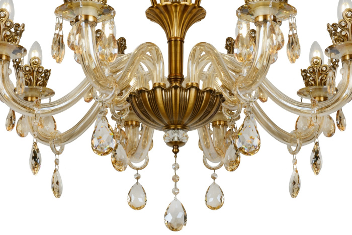 Подвесная люстра iLamp Asia 61078-8+4 Бронзовая