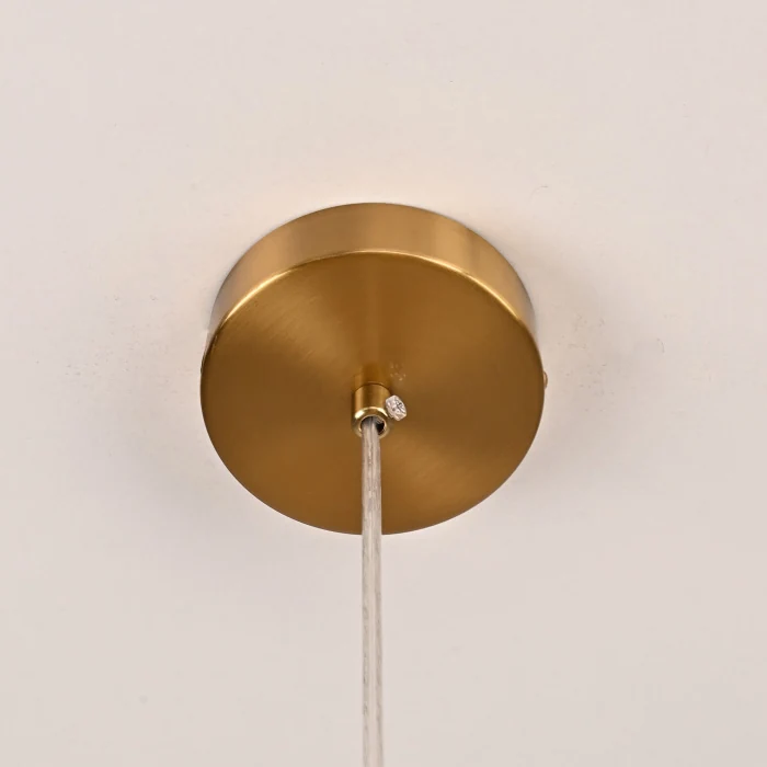 Люстра RH Utilitaire Disk Triple Pendant Brass ImperiumLoft