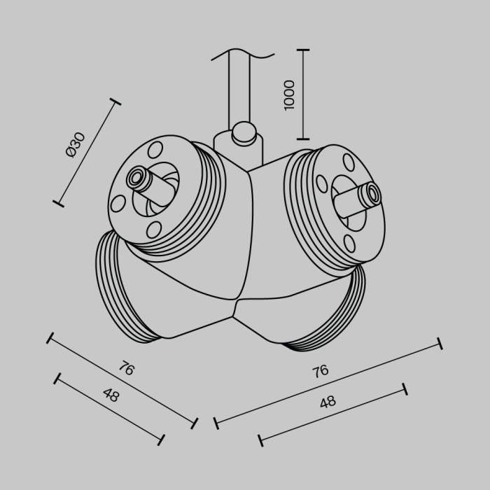 Х-образный вертикальный коннектор Maytoni CA017TX-P-B