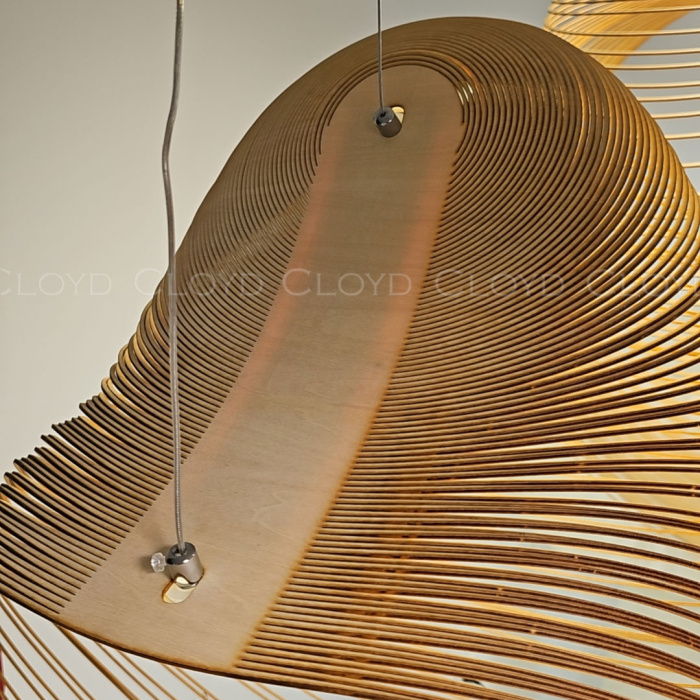 Подвесной светильник Cloyd FUETE P1 / выс. 29 см - дерево - белый (арт.11413)