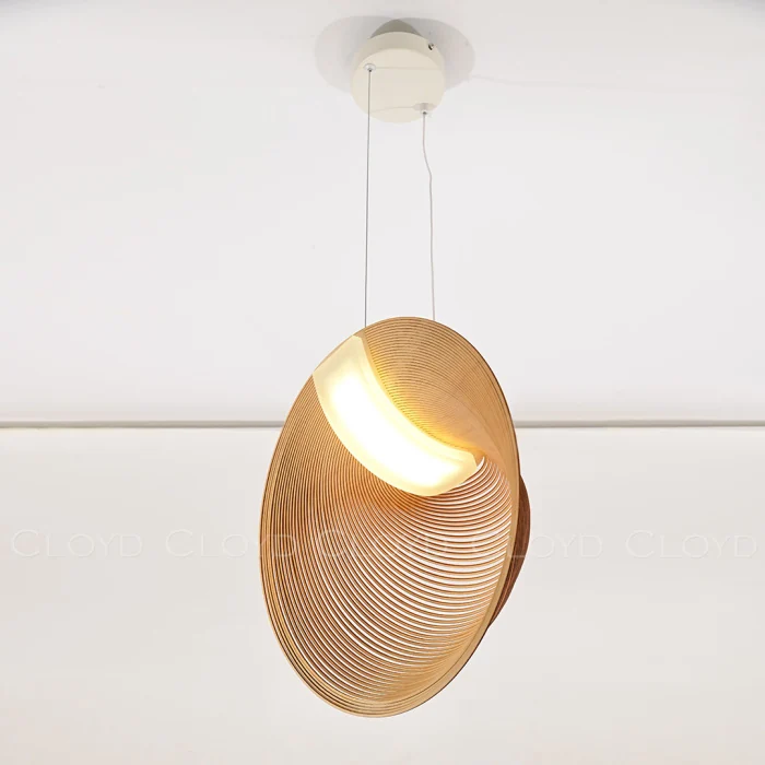 Подвесной светильник Cloyd FUETE P1 / выс. 29 см - дерево - белый (арт.11413)