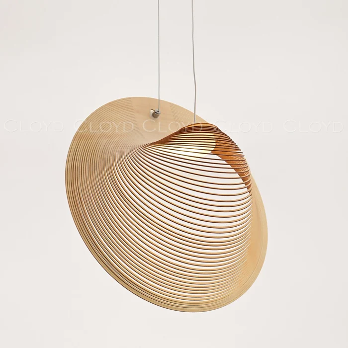 Подвесной светильник Cloyd FUETE P1 / выс. 29 см - дерево - белый (арт.11413)