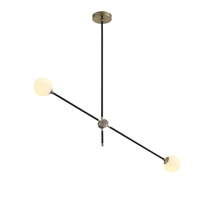 Светильник подвесной ST-Luce SL429.403.02 Черный, Золото/Белый G9 2*40W
