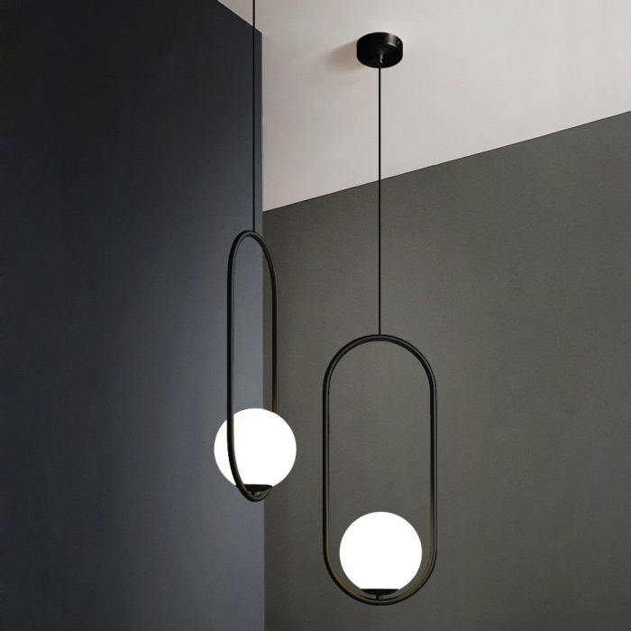 Подвесной светильник Matthew McCormick hoop 50 Black MILA Pendant ImperiumLoft