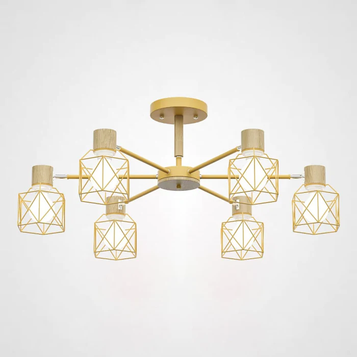Потолочная люстра CORF B3 Yellow 6 lamps ImperiumLoft