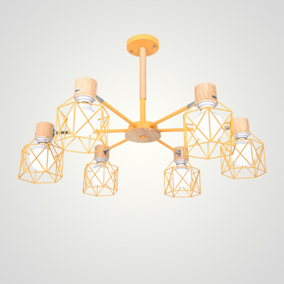 Люстра на штанге CORF B3 Yellow 6 lamps ImperiumLoft 192773-26