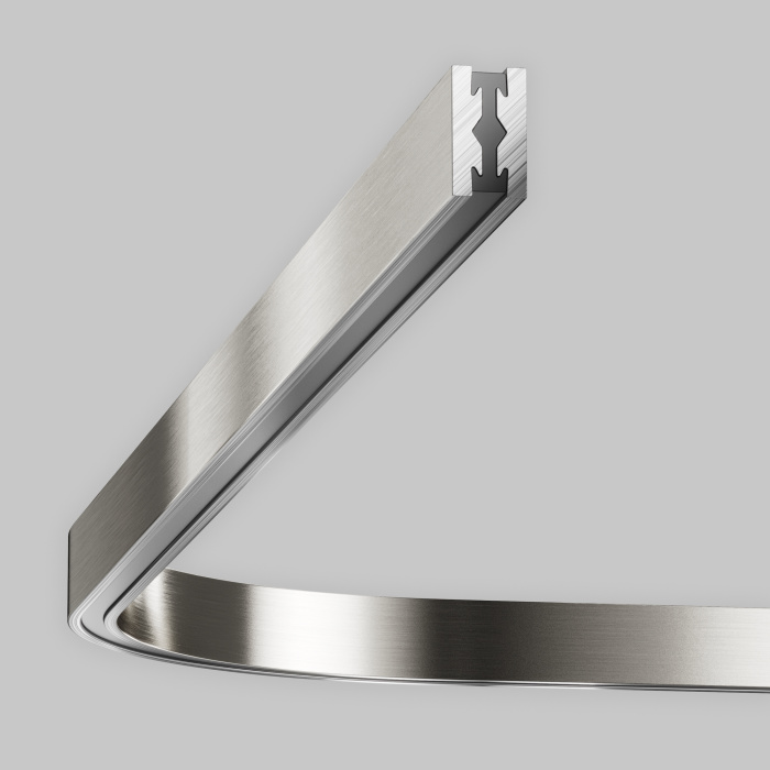 Радиусный коннектор для шинопровода Flarity платина Maytoni TRX154-RC80-PT