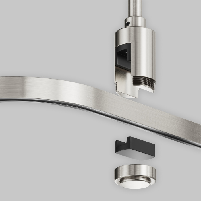 Радиусный коннектор для шинопровода Flarity платина Maytoni TRX154-RC80-PT