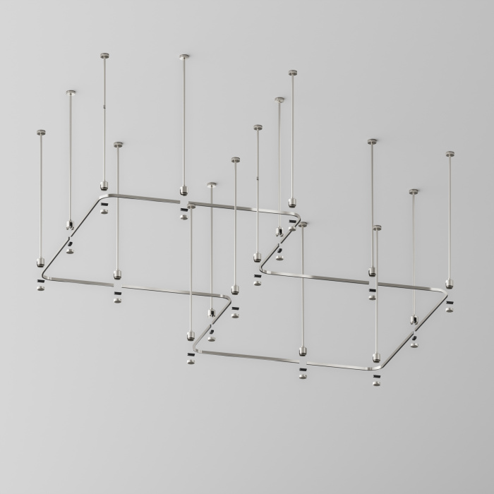 Радиусный коннектор для шинопровода Flarity платина Maytoni TRX154-RC80-PT