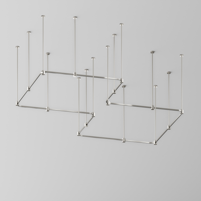 Радиусный коннектор для шинопровода Flarity платина Maytoni TRX154-RC80-PT