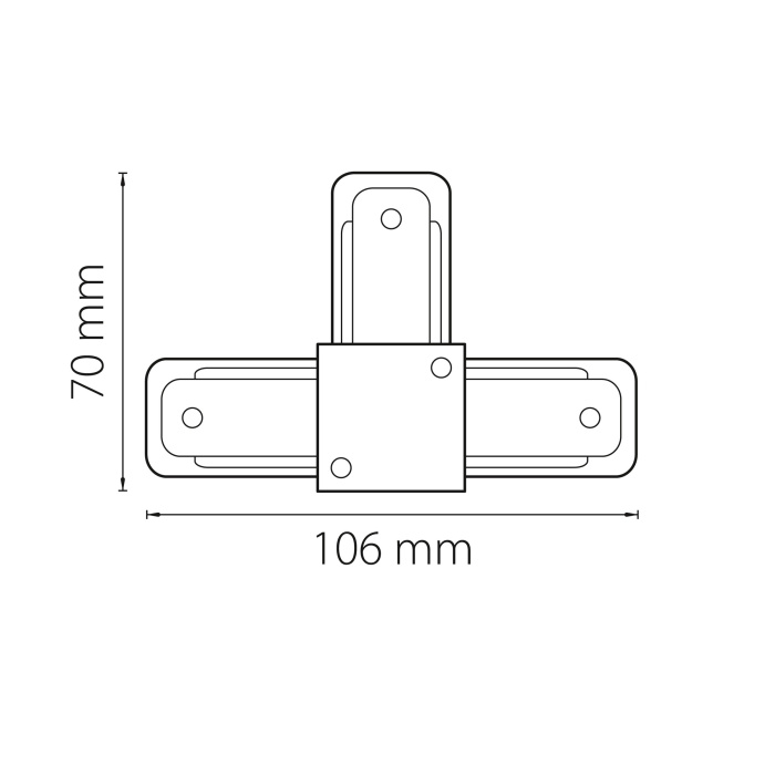 Коннектор Track 1 black LIGHTSTAR 502137