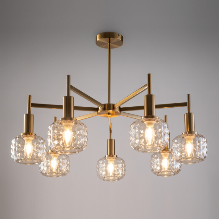 Люстра на штанге Freya Fero FR5366CL-07BS