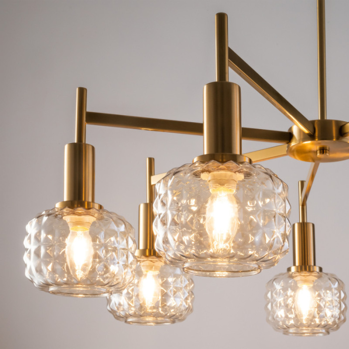 Люстра на штанге Freya Fero FR5366CL-07BS