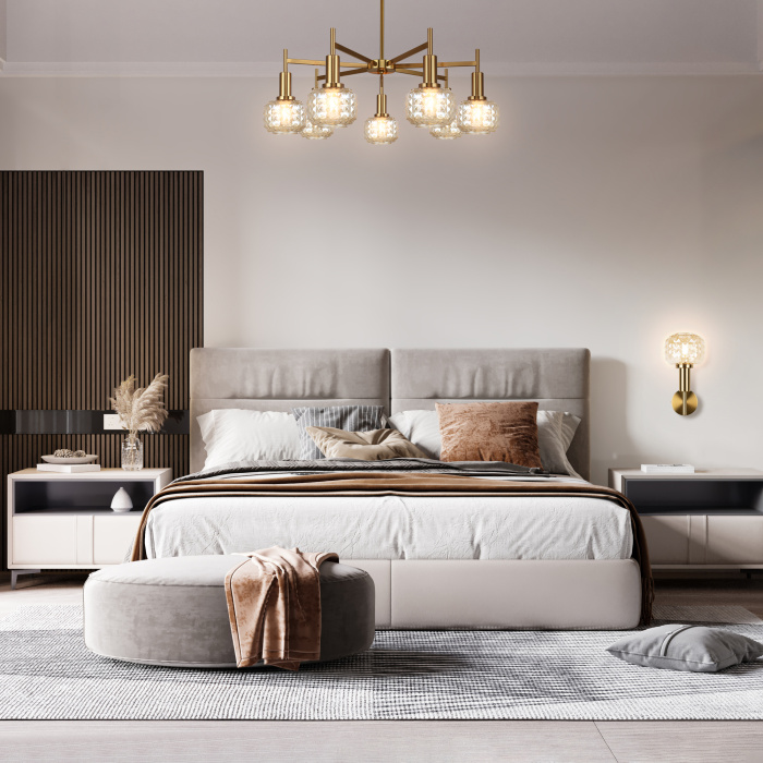 Люстра на штанге Freya Fero FR5366CL-07BS