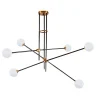 Подвесная люстра Delight Collection Bistro Globe 9389P/6 black/gold