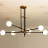 Подвесная люстра Delight Collection Bistro Globe 9389P/6 black/gold