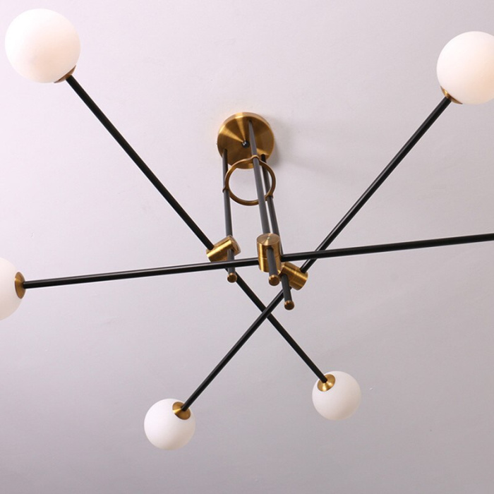 Подвесная люстра Delight Collection Bistro Globe 9389P/6 black/gold