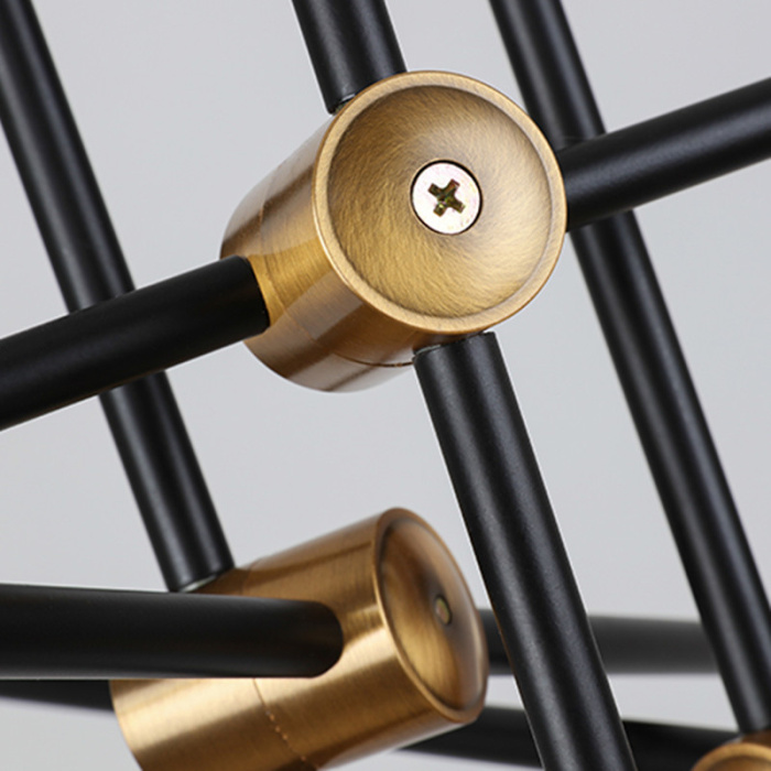 Подвесная люстра Delight Collection Bistro Globe 9389P/6 black/gold