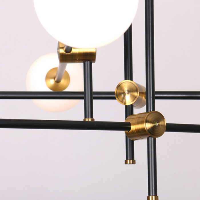 Подвесная люстра Delight Collection Bistro Globe 9389P/6 black/gold