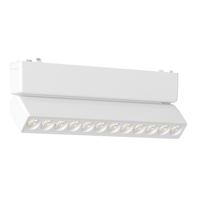 Магнитный трековый светильник Белый LED 1*12W 3000K 710Lm Ra>90 IP20 L230xW26xH82 48V ST675.536.12