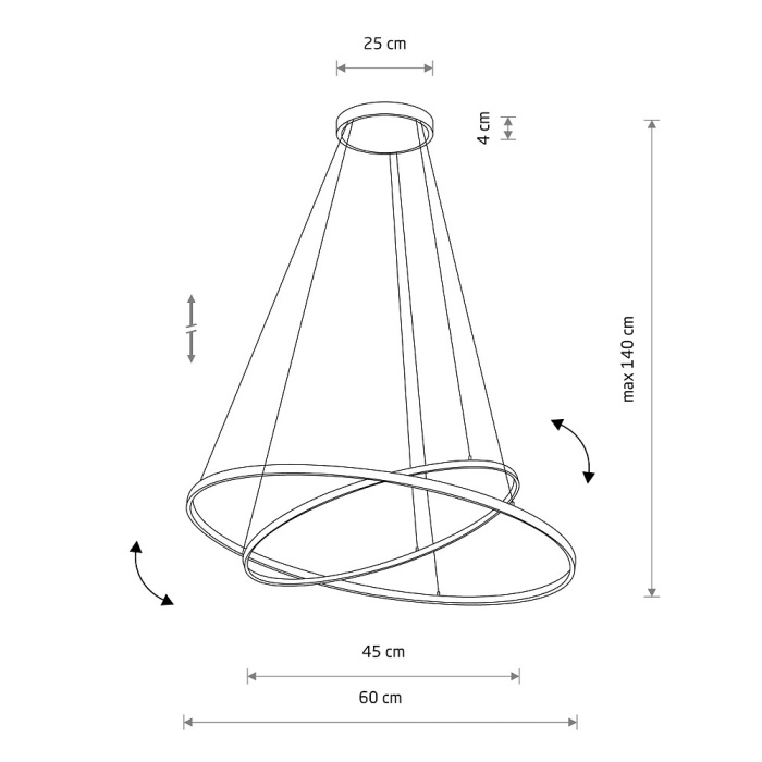 Подвесная люстра Nowodvorski Circolo Led Black 10814