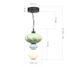 Светильник подвесной ST-Luce черный/зелёный,Синий, опаловый LED 1*8W 3000K SL6134.403.01