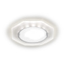 Встраиваемый точечный светильник GX53 с LED подсветкой Ambrella light G216 CH/WH