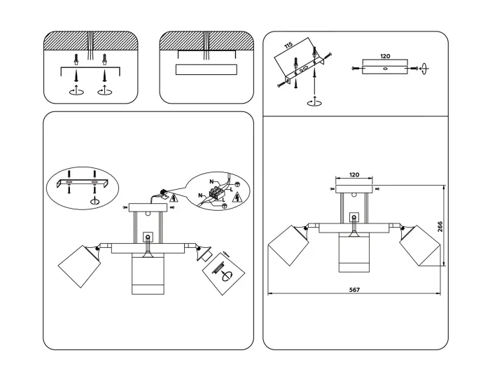 Потолочная люстра Ambrella light TR9512