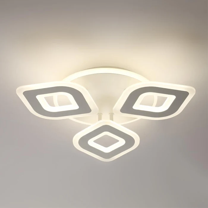 8255/62CL LEDIO LN 000 белый, металл/акрил Светильник потолочный с ПДУ LED 62W+подсветка 220V VIKKI