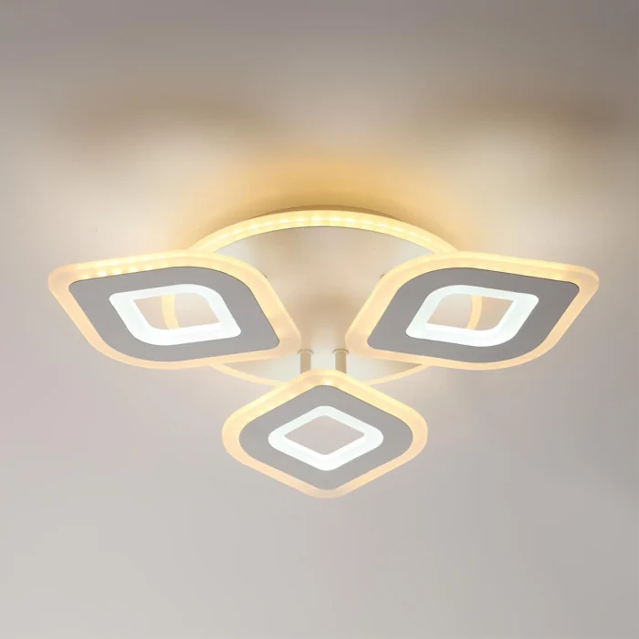 8255/62CL LEDIO LN 000 белый, металл/акрил Светильник потолочный с ПДУ LED 62W+подсветка 220V VIKKI